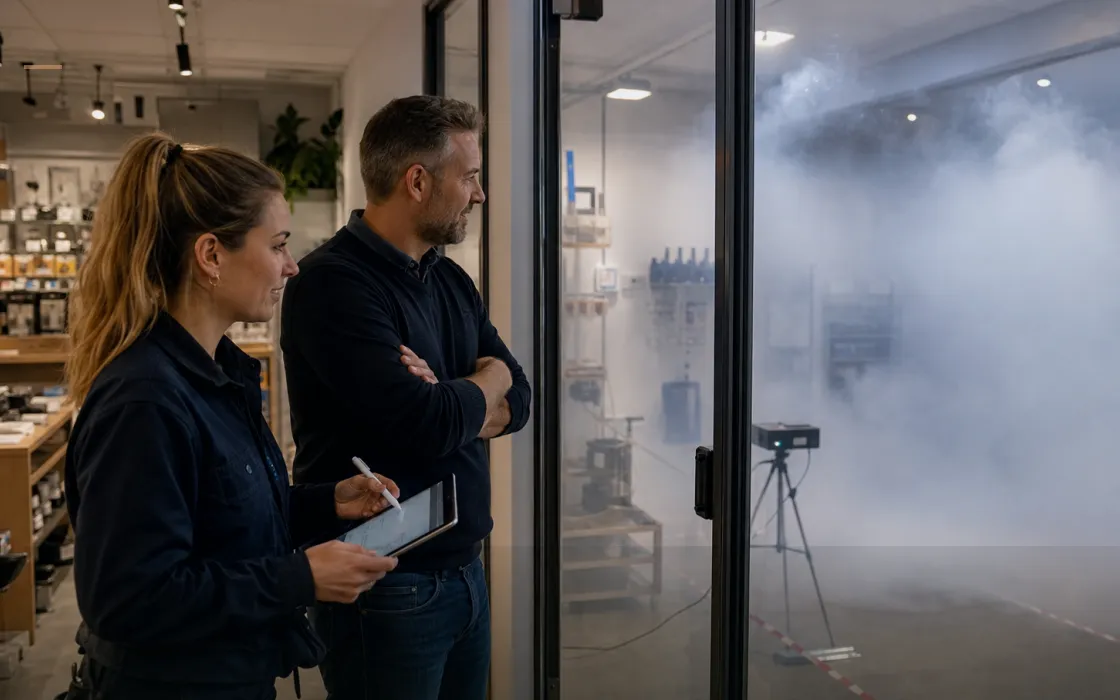 Nebelmaschine Elektronikgeschäft – individuelle Objektvisualisierung zu Betriebsakte: betriebliche Verantwortung für Elektronikgeschäft – konkret bezogen auf Nebelmaschine im Kontext „Elektronikgeschäft“