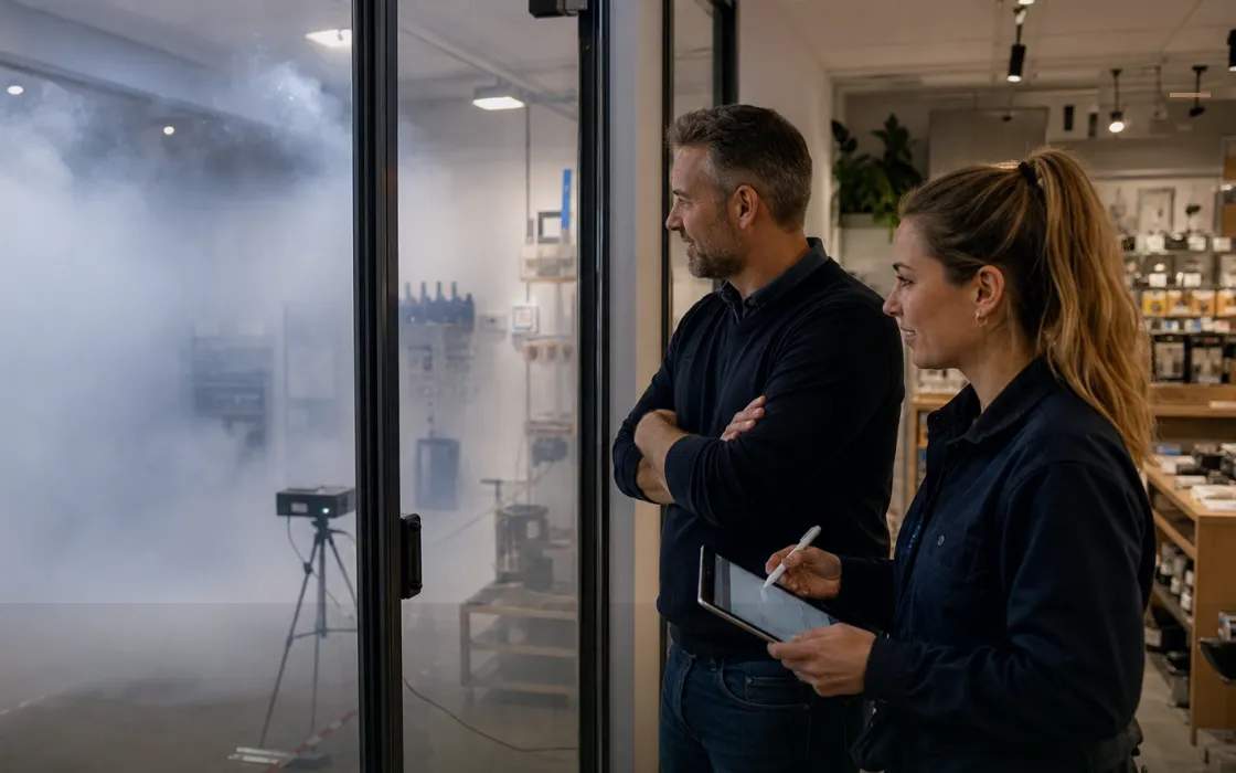 Sicherheitsnebel Einzelhandel – individuelle Objektvisualisierung zu Bestehende Alarmtechnik kann oft die Basis bilden
